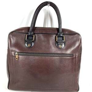 LOUIS VUITTON Brown Leather Tote Bag